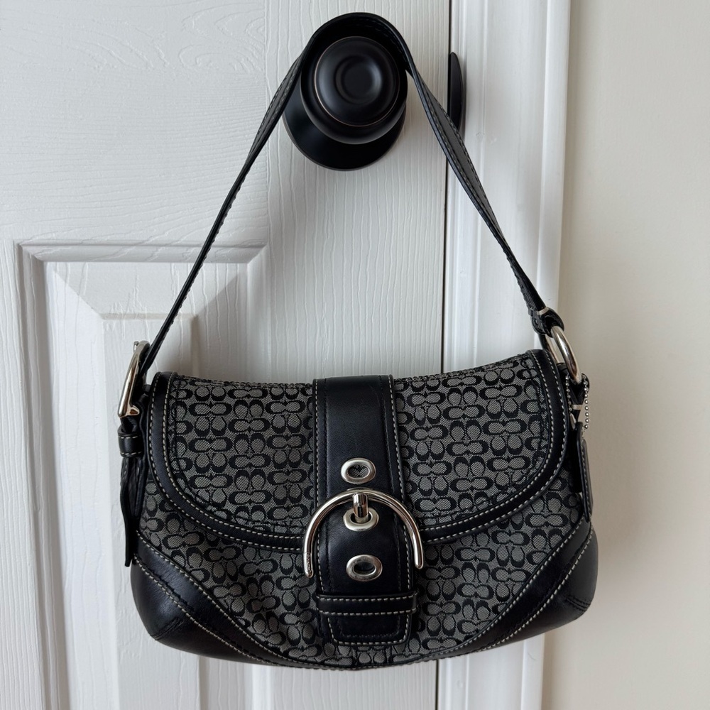 Black Coach SoHo Shoulder Bag Women's Bag Vintage